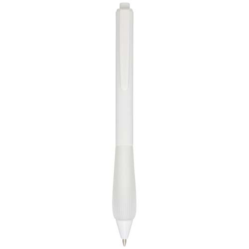 Stylo bille ABS recyclé à personnaliser Lorena blanc transparent